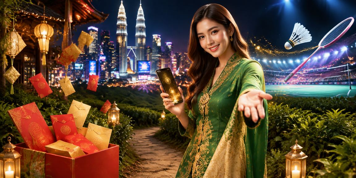Paparan bonus amplop merah Hari Raya di Kuala Lumpur dengan tawaran pertaruhan bola sepak istimewa